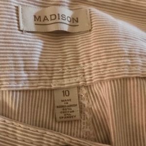 Madison Striped Shorts Size 10